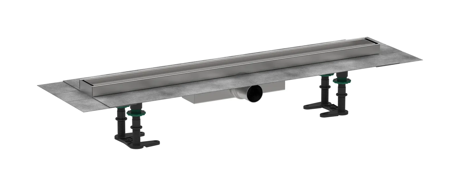 RainDrain Compact Dush trapining toʻliq toʻplami 700 kafel qoplanadigan, yassi montaj uchun