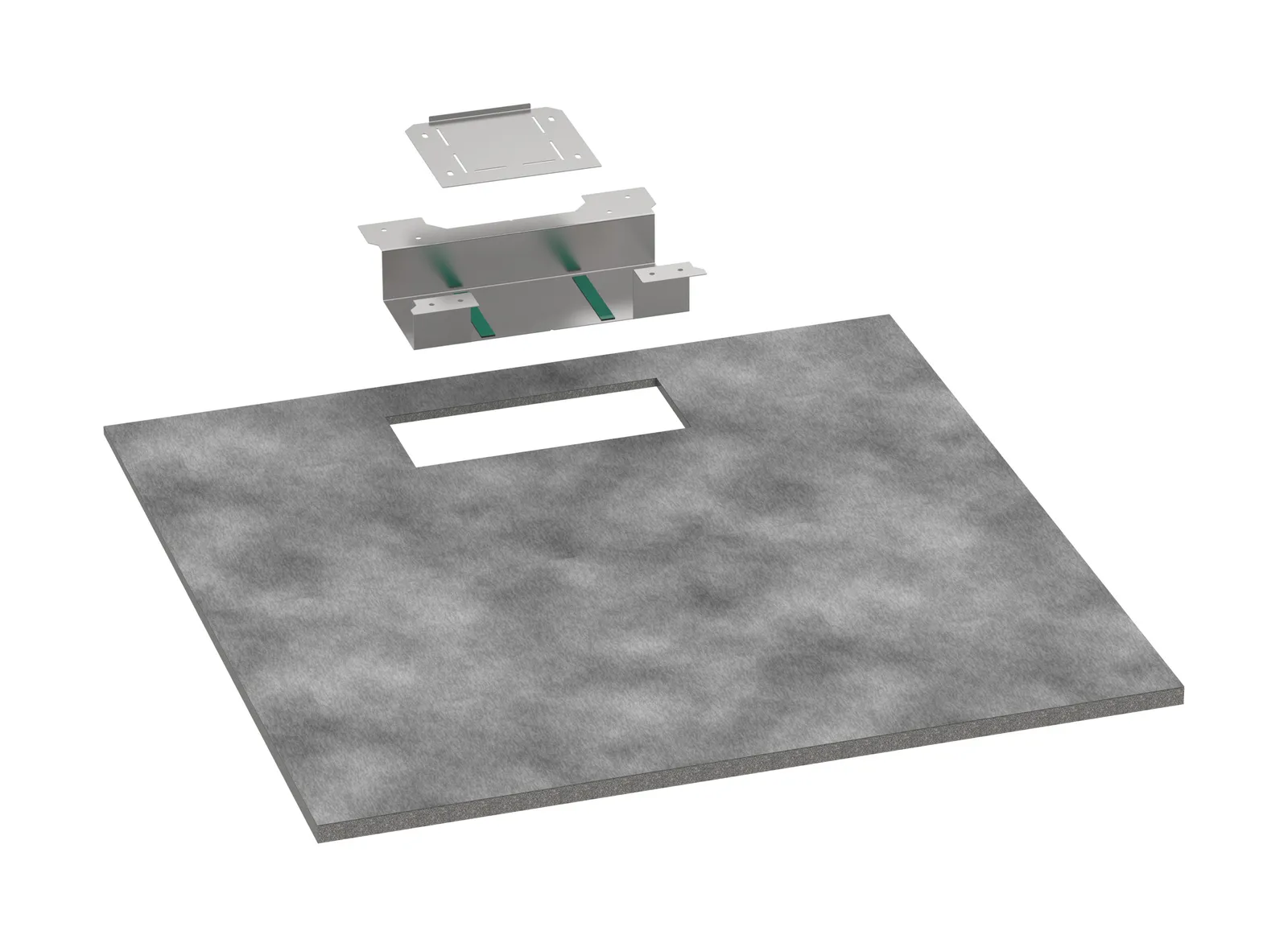 RainDrain Easy Turn slope profile, chap yoki oʻng tomon ulanish, 8 ga 32 mm sozlanadigan