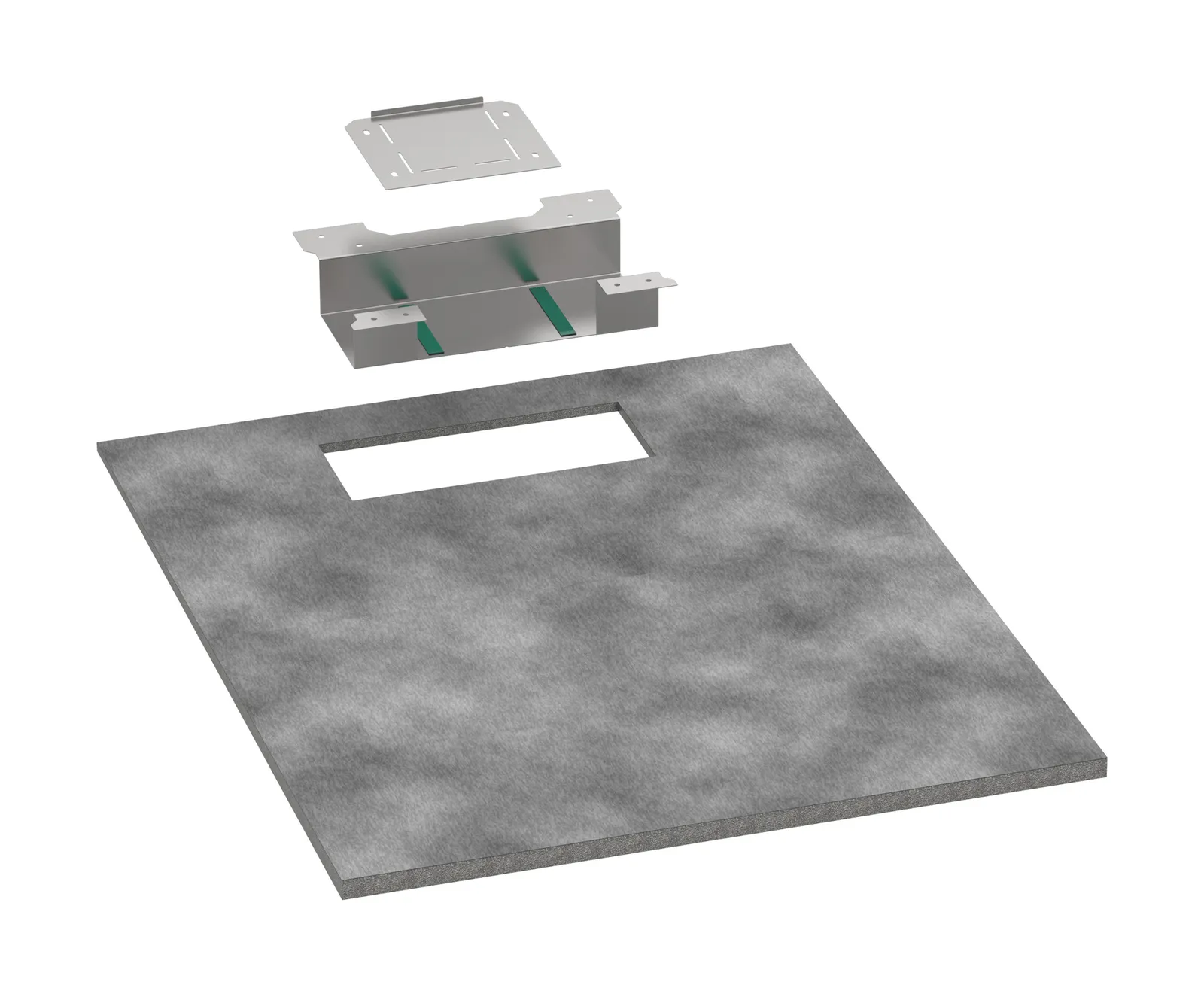 RainDrain Easy Turn slope profile, chap yoki oʻng tomon ulanish, 8 ga 32 mm sozlanadigan
