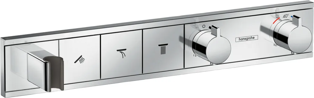 RainSelect Concealed thermostat for 3 functions with integrated shower holder