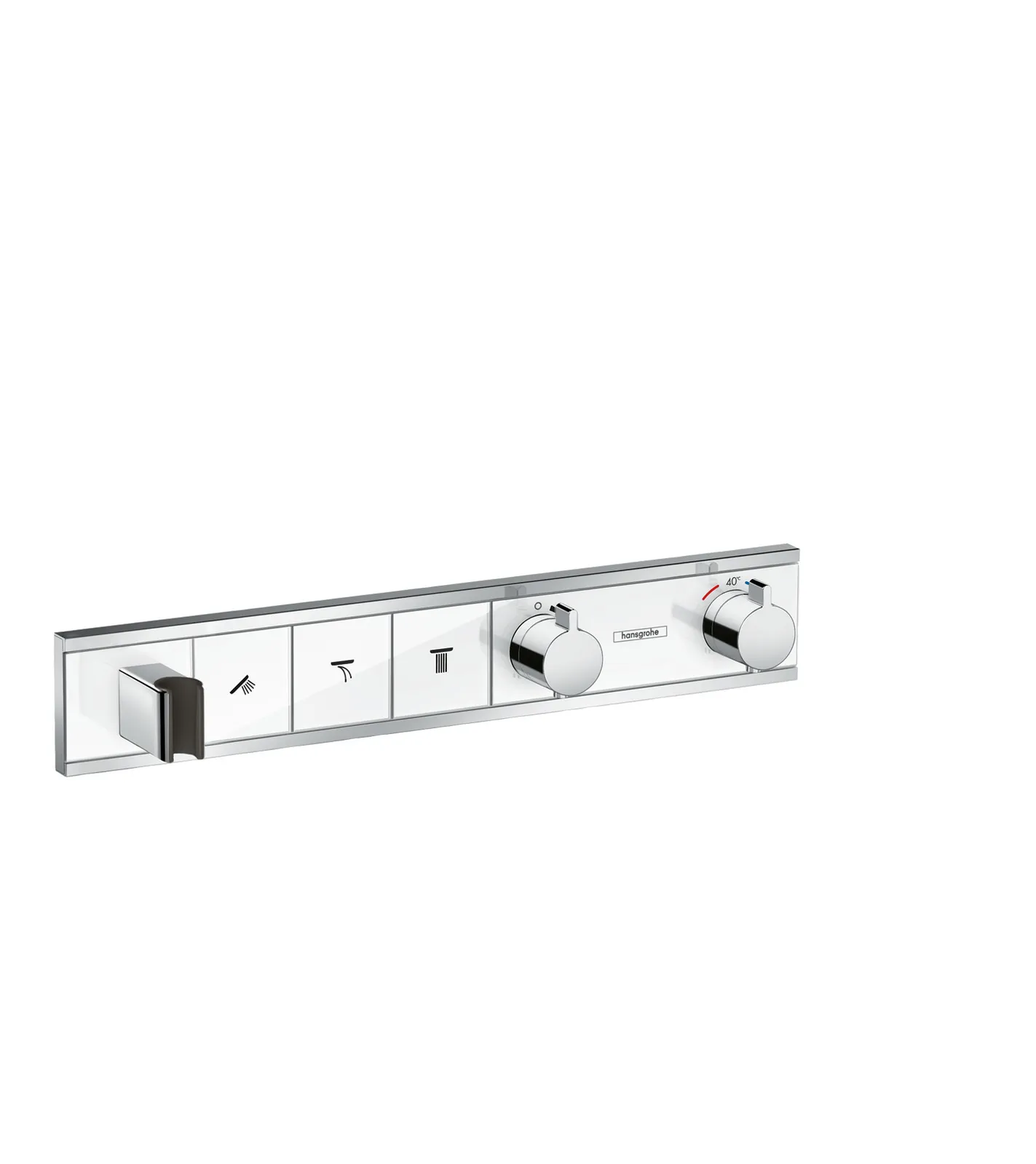 RainSelect Concealed thermostat for 3 functions with integrated shower holder