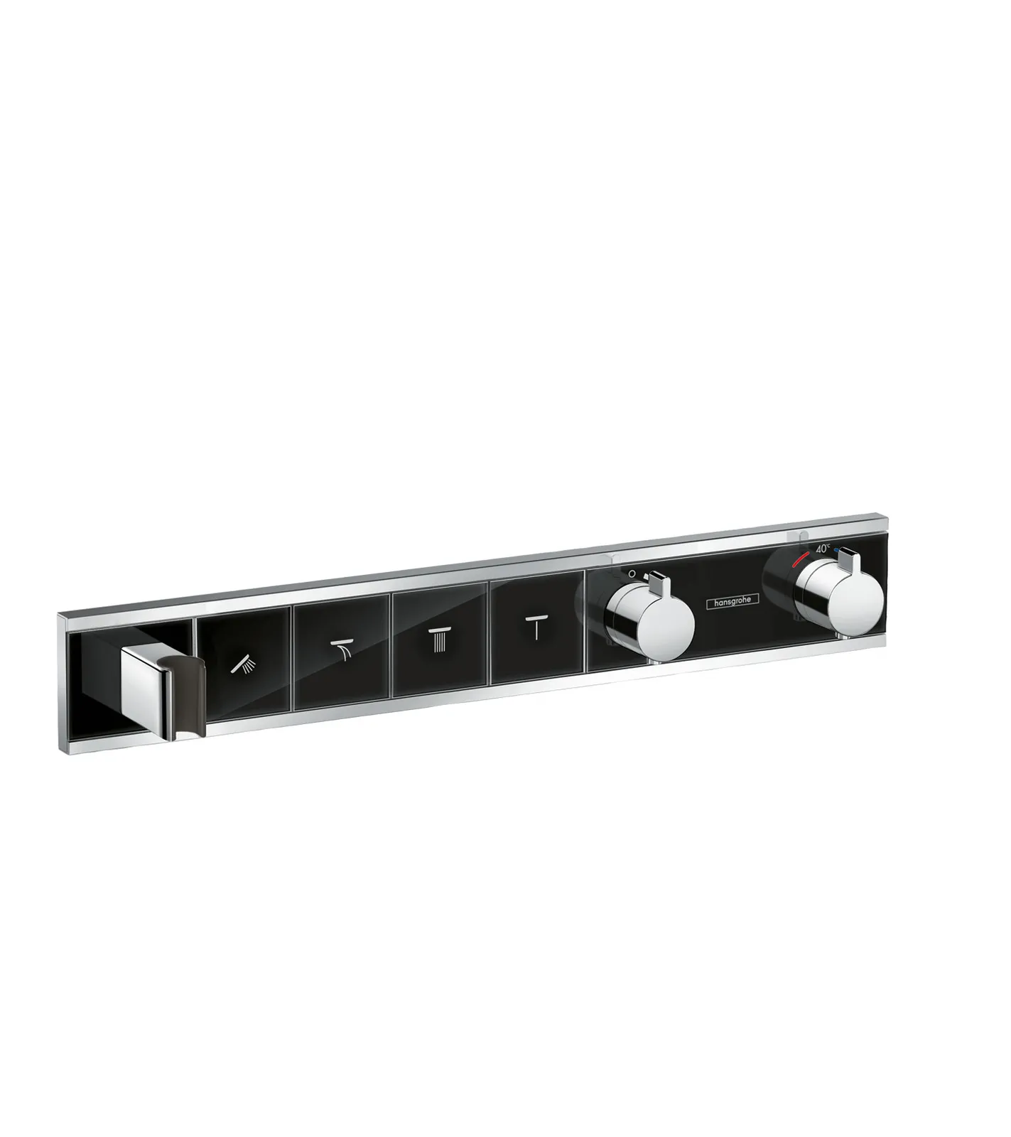 RainSelect Concealed thermostat for 4 functions with integrated shower holder