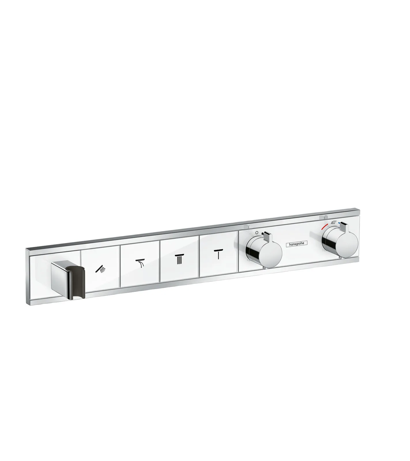 RainSelect Concealed thermostat for 4 functions with integrated shower holder