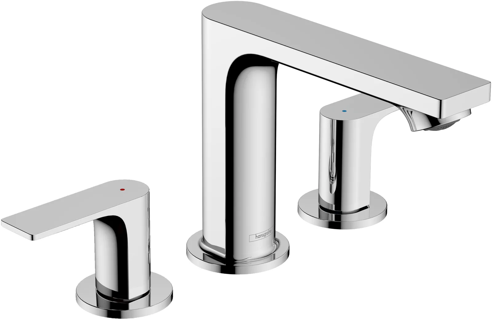 Rebris E Basin mixer 110 3-hole with pop-up waste