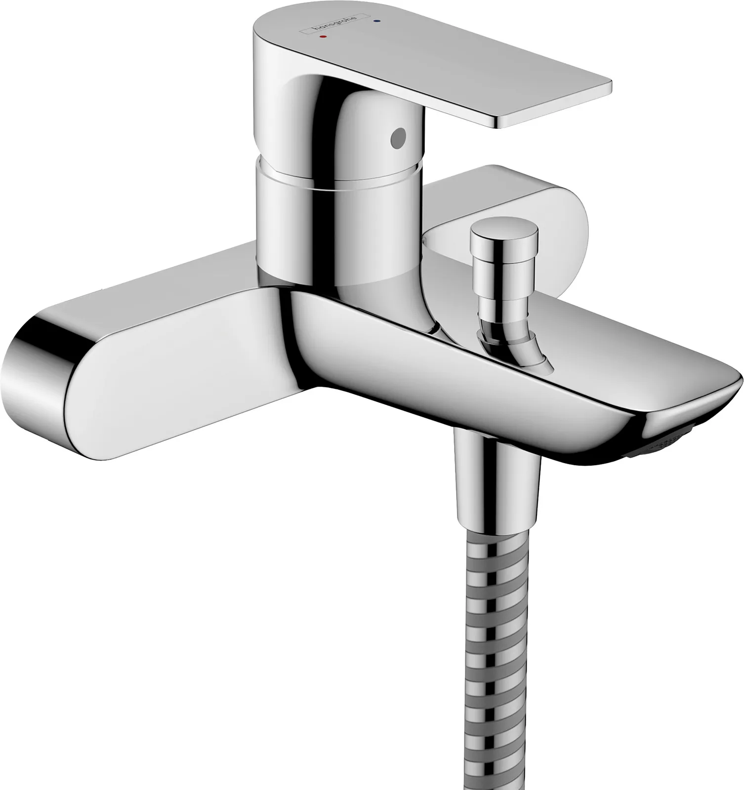 Rebris E Single lever bath mixer for exposed installation with centre distance 15.3 cm