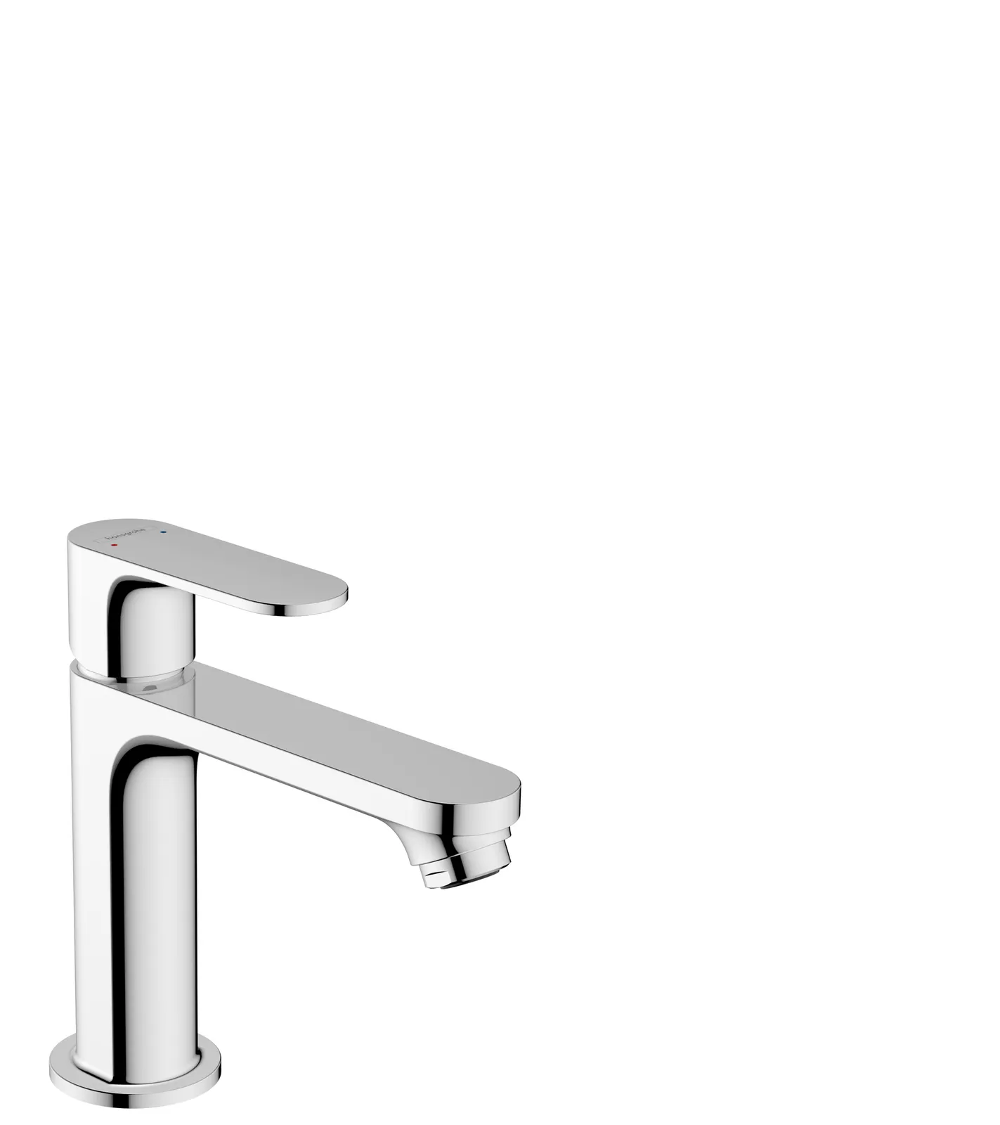 Rebris S Single-lever basin mixer 110 with pop-up waste push-open