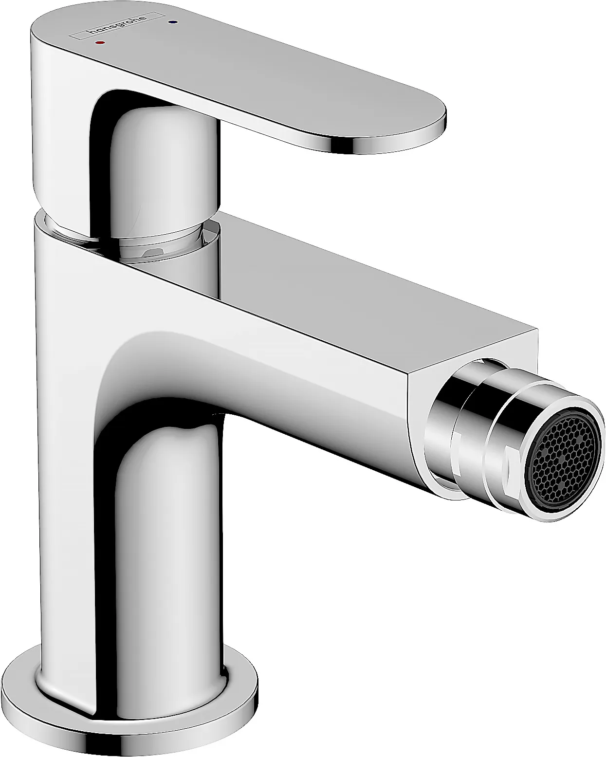 Rebris S Single-lever bidet mixer with pop-up waste
