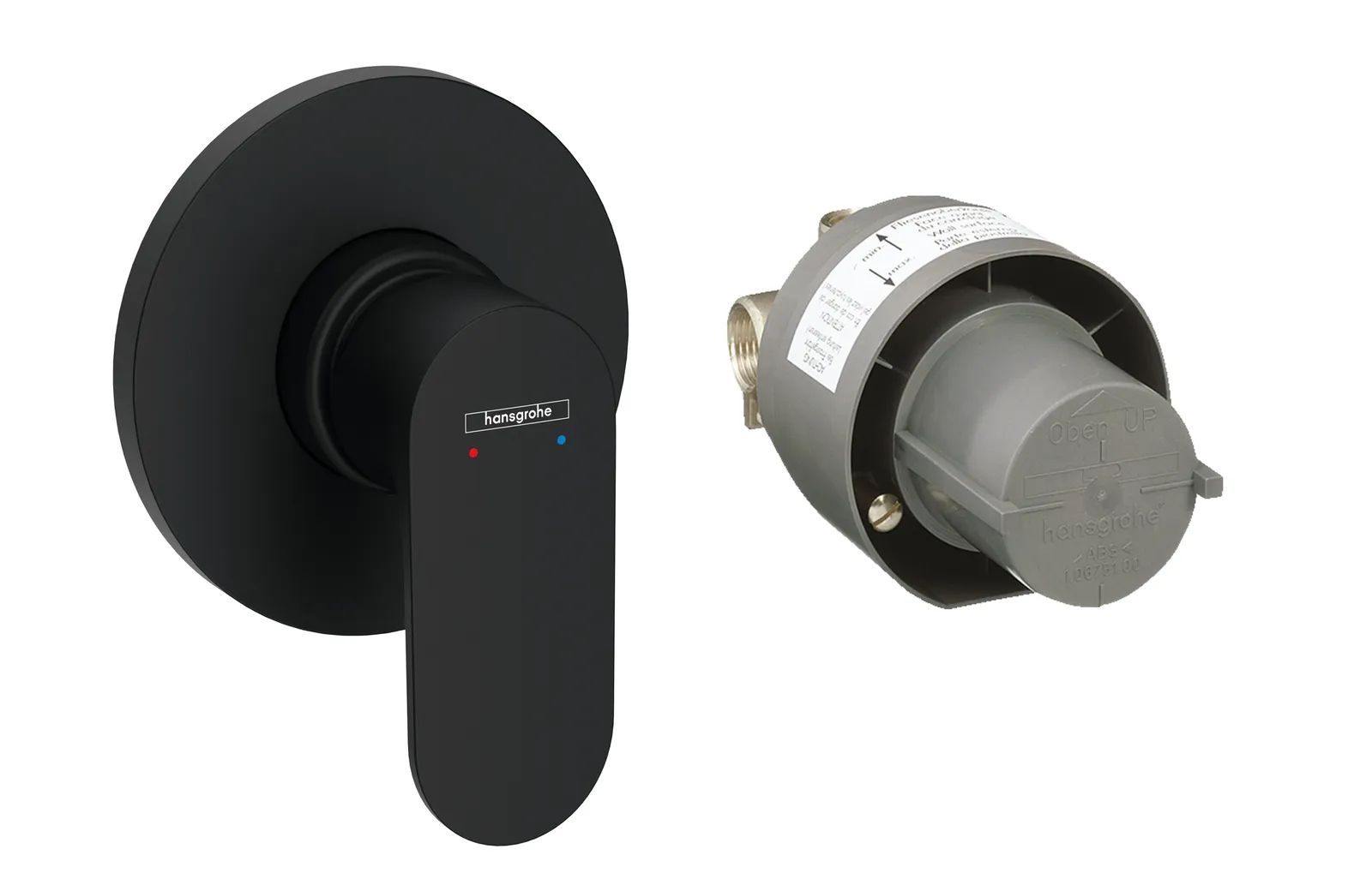 Rebris S Single-lever shower mixer set for concealed installation