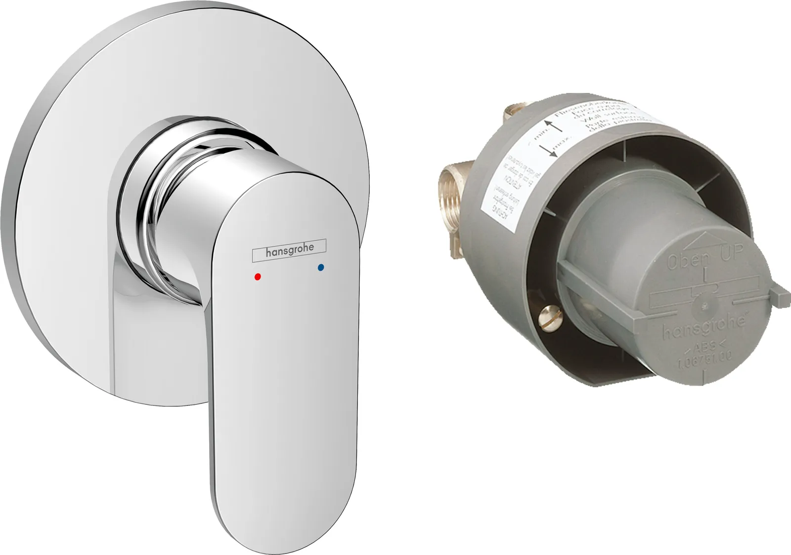 Rebris S Single-lever shower mixer set for concealed installation