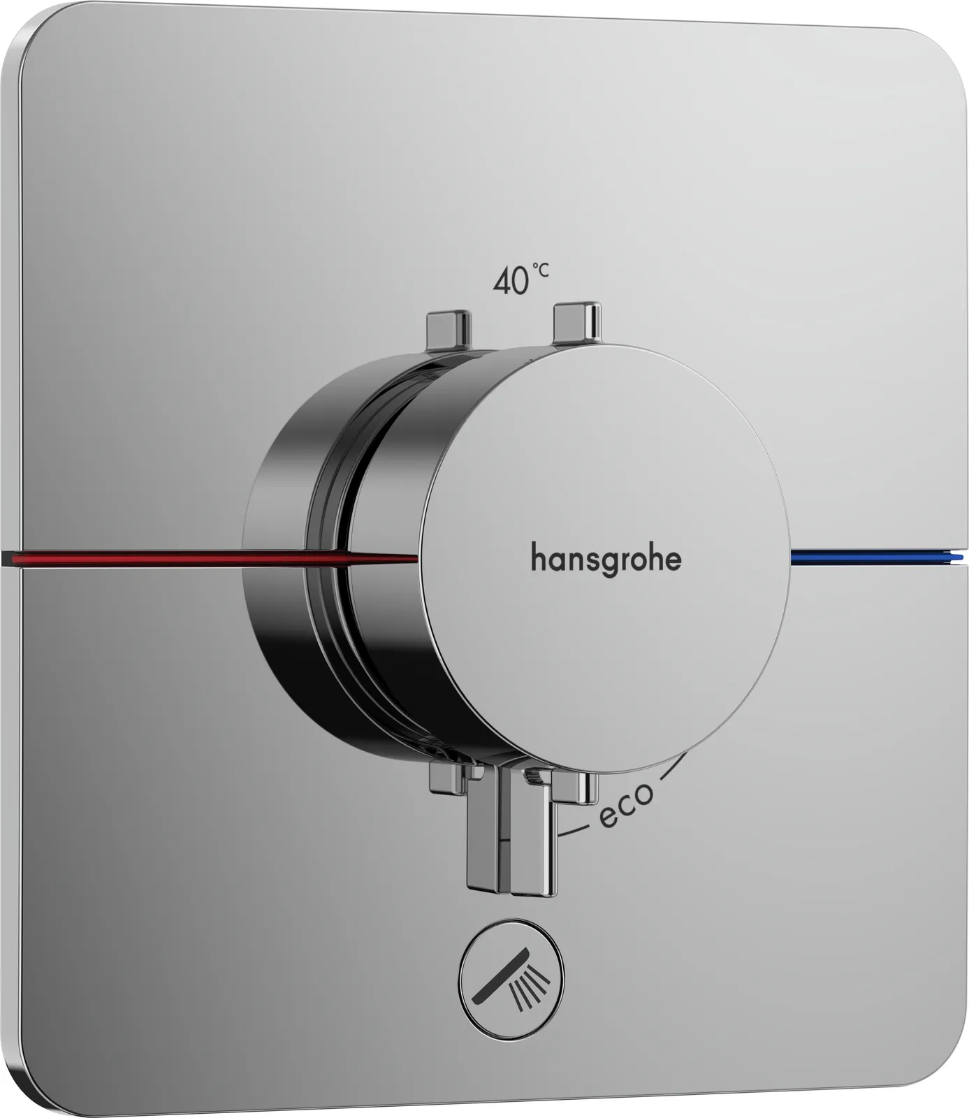 ShowerSelect Comfort Q Termostat, yashirin montaj uchun, 1 funksiya va qoʻshimcha chiqish uchun