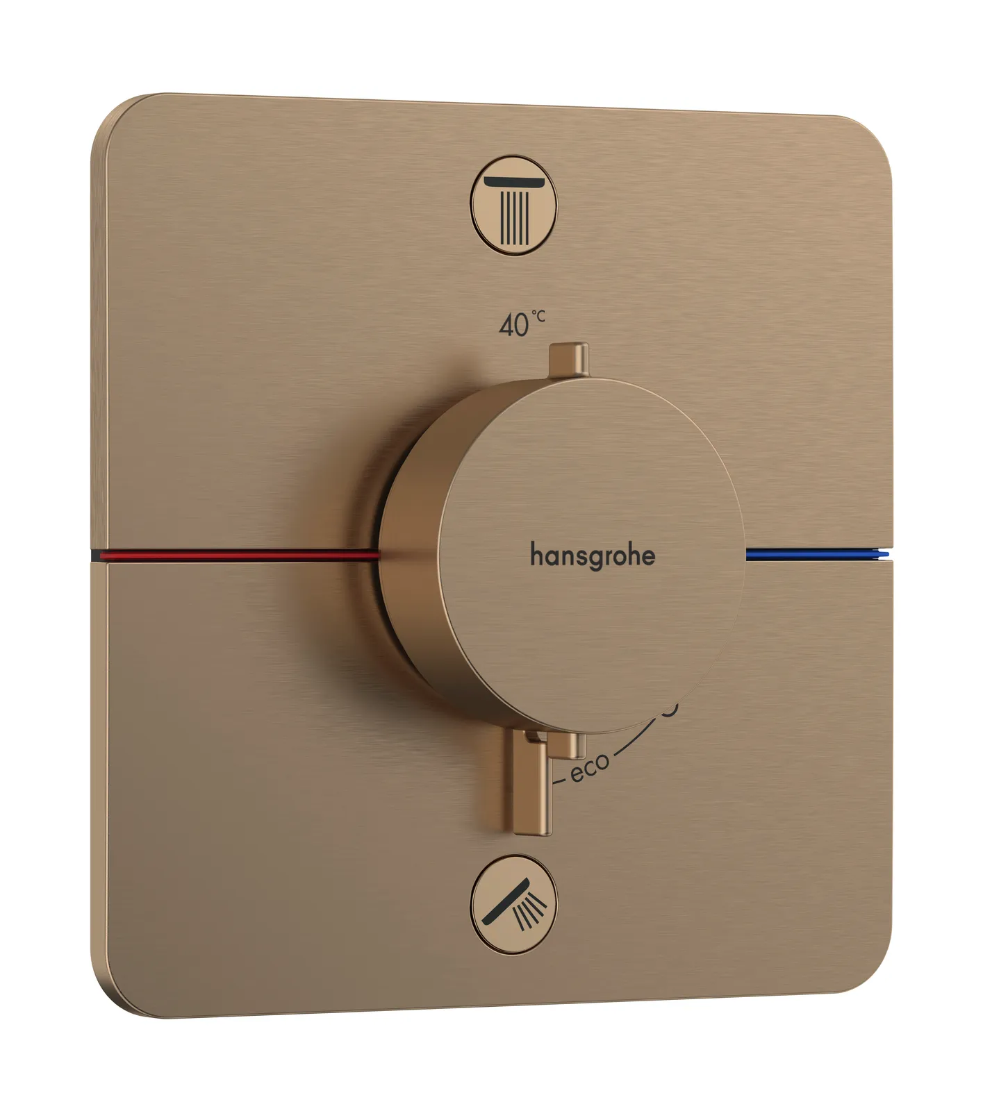 ShowerSelect Comfort Q Termostat, yashirin montaj uchun, 2 funksiyalar uchun, EN 1717 boʻyicha oʻrnatilgan xavfsizlik kombinatsiyasi bilan
