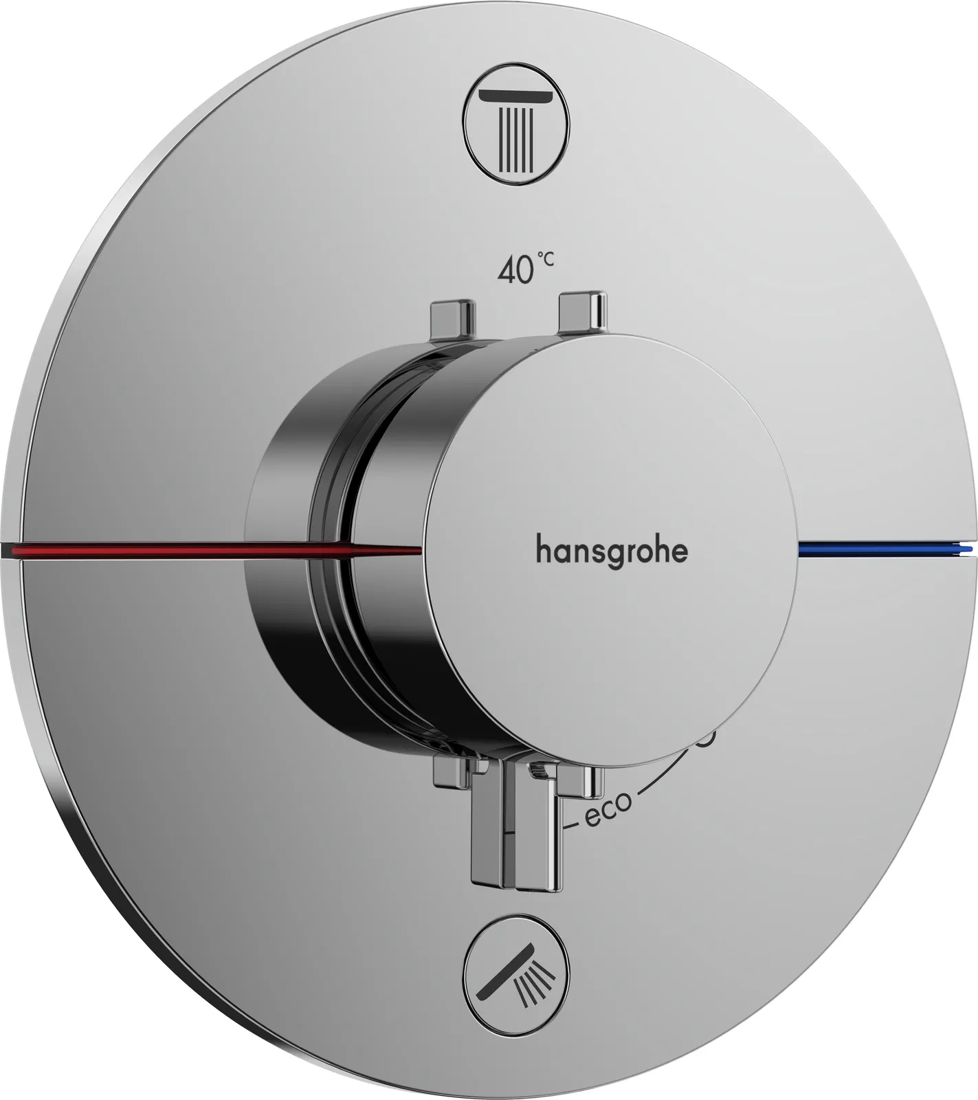 ShowerSelect Comfort S Термостат для скрытого монтажа для 2 функций с встроенной комбинацией безопасности по EN 1717