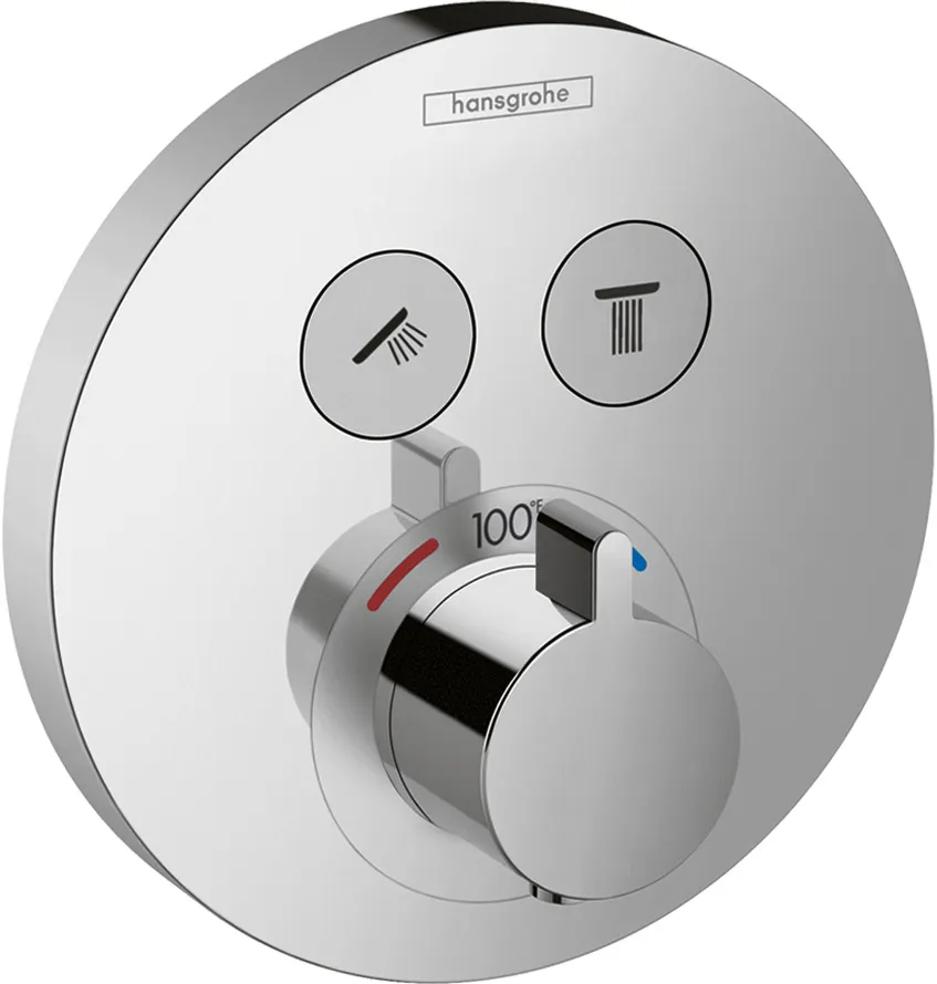 ShowerSelect S Concealed thermostat for 2 functions