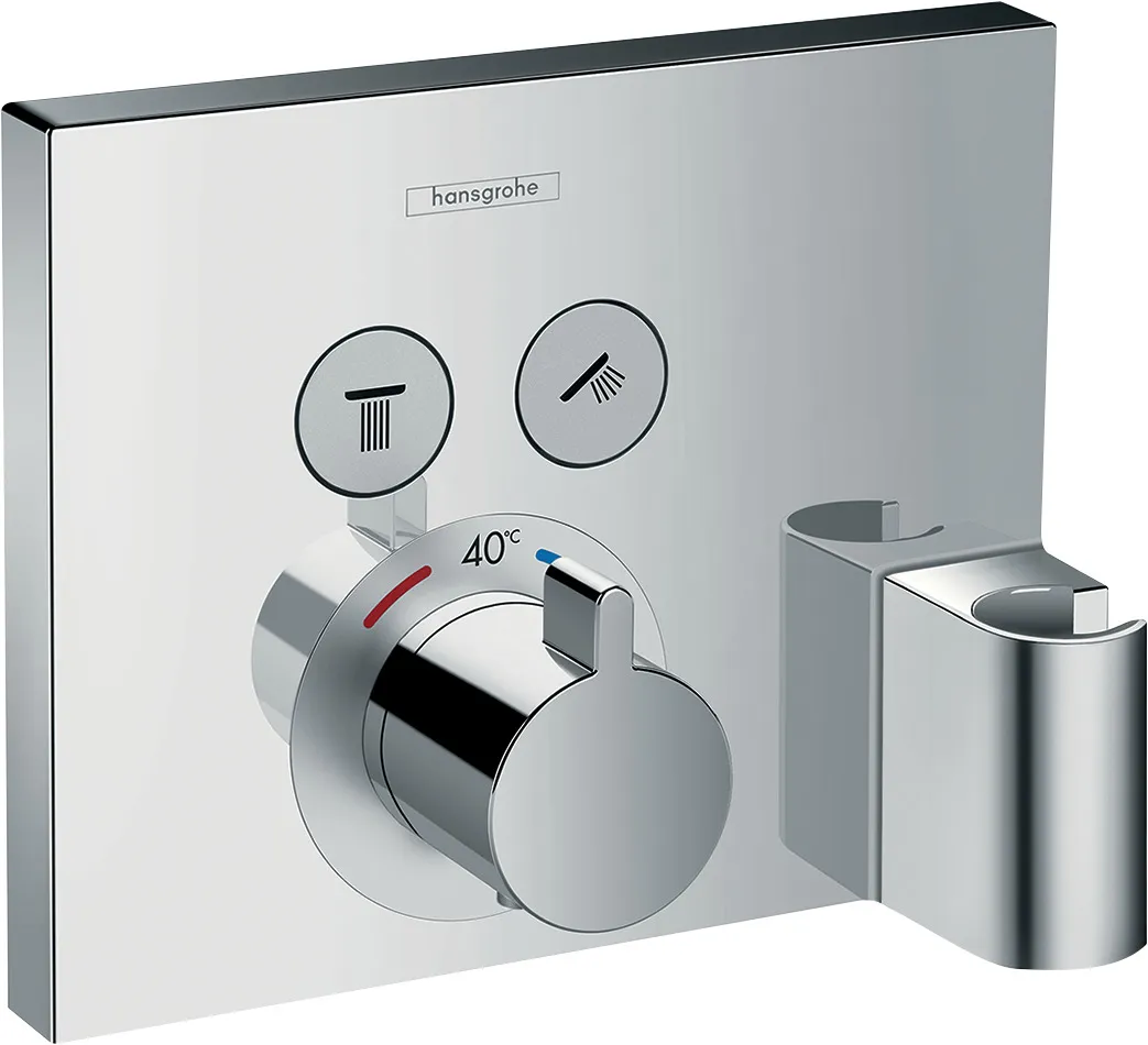 ShowerSelect Термостат для скрытого монтажа для 2 функций с шлангом подключением и держателем душа