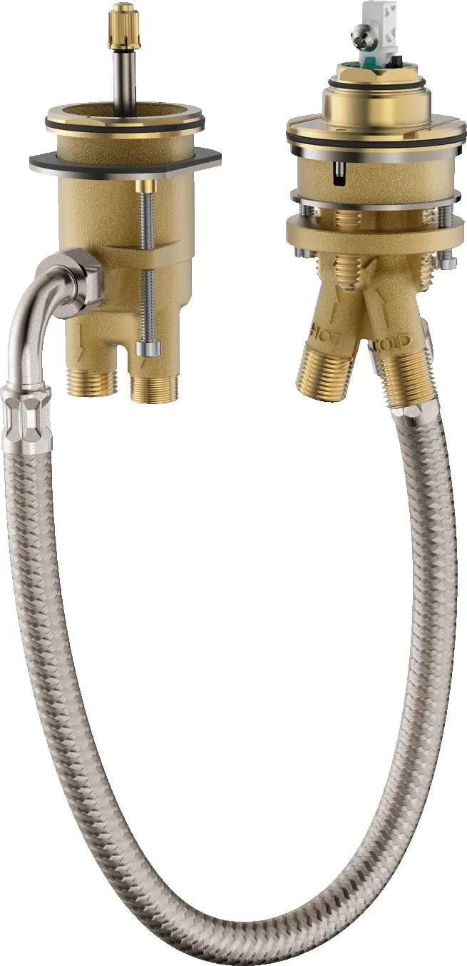 Concealed part (basic set) for 2-hole mixer deck-mounted