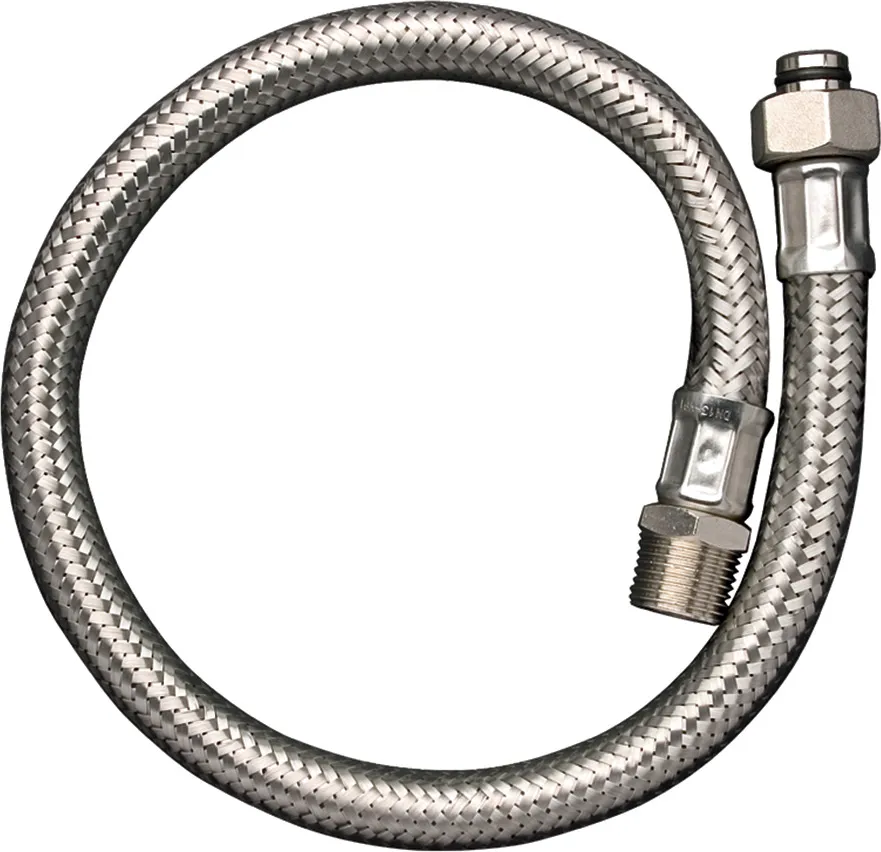 Connecting tube for 2-hole deck-mounted thermostatic mixer for bath
