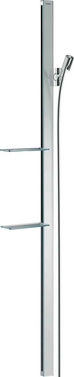 Unica Shower rail E 150 cm with shower hose Isiflex 160 cm and shelves