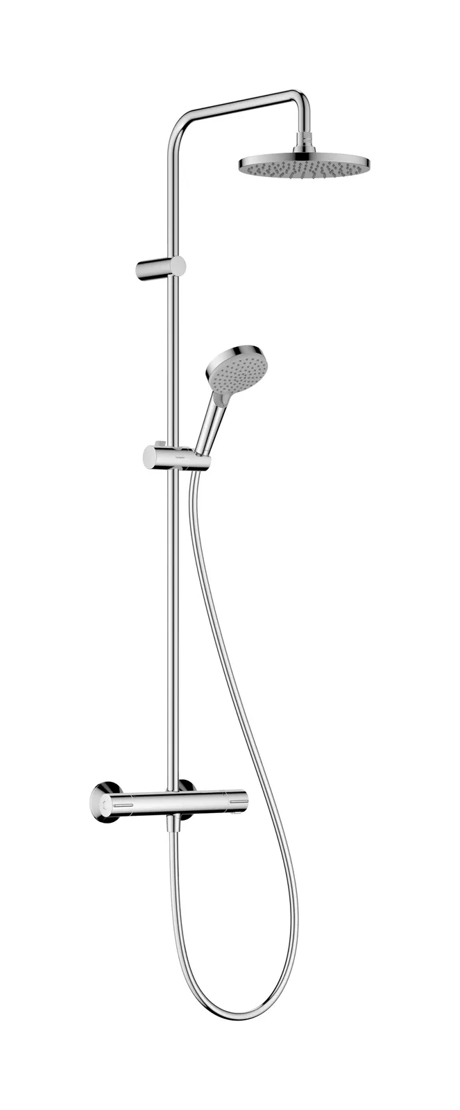 Vernis Blend Showerpipe dush ustuni 200 1jet EcoSmart, termostat bilan