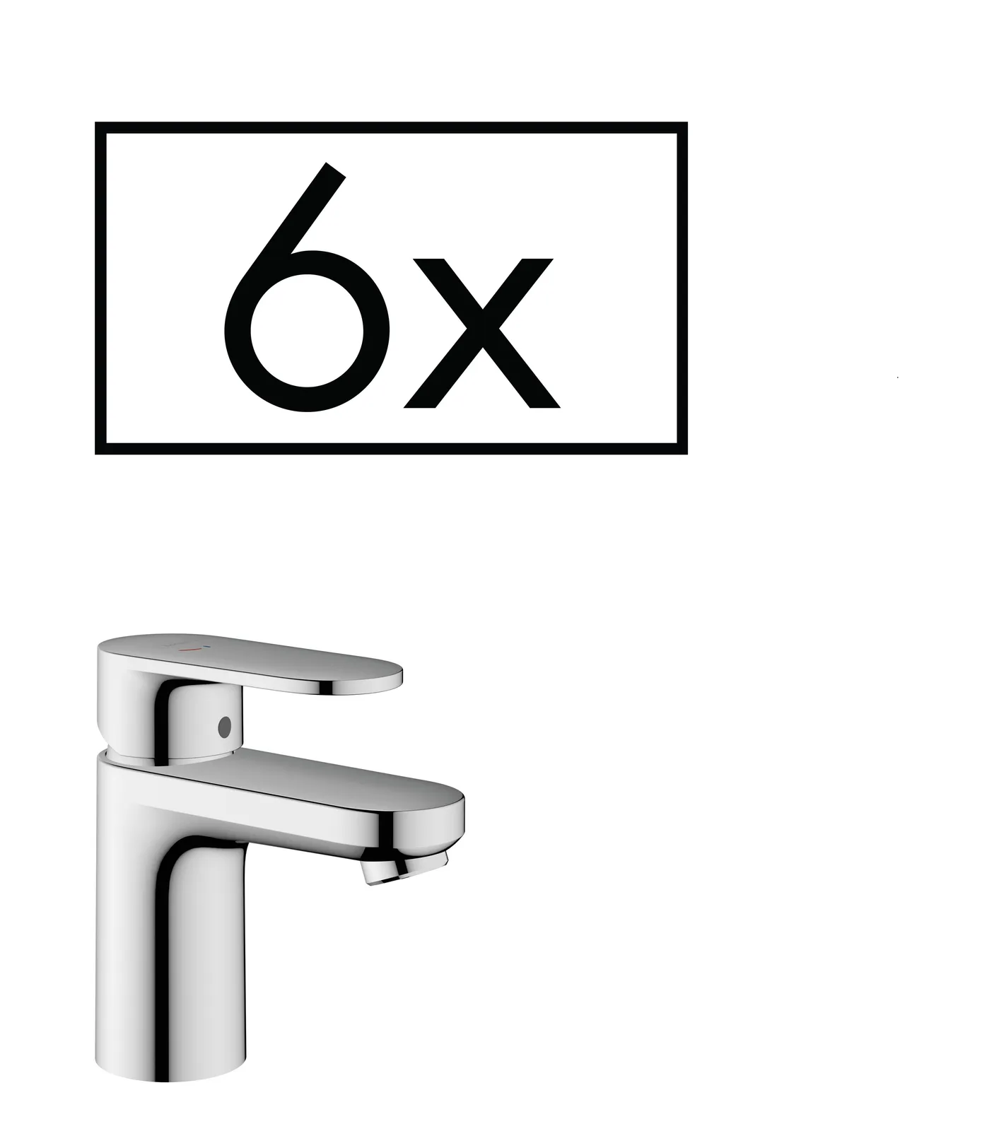 Vernis Blend Single-lever basin mixer 70 CoolStart without waste project pack (6 pcs.)