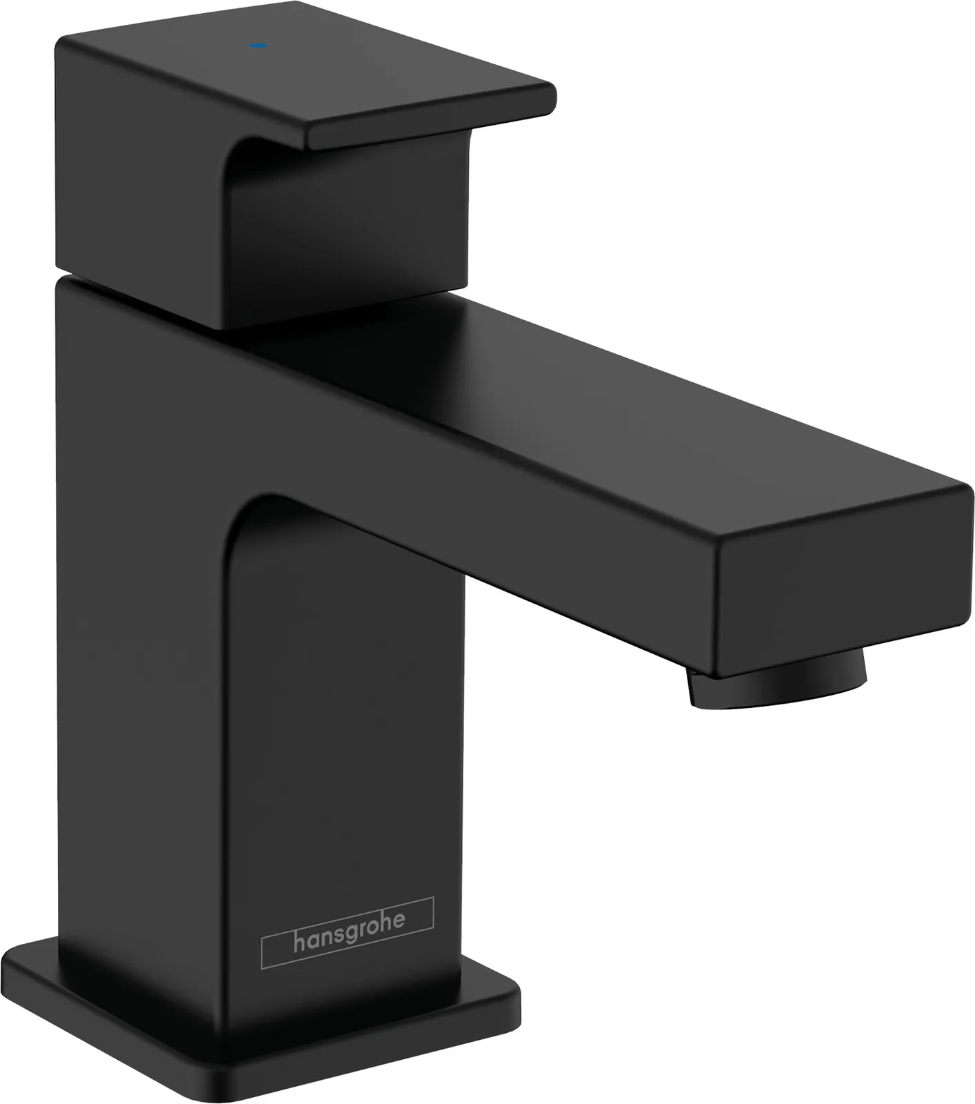 Vernis Shape Pillar tap 70 with lever handle for cold or pre-mixed water without waste