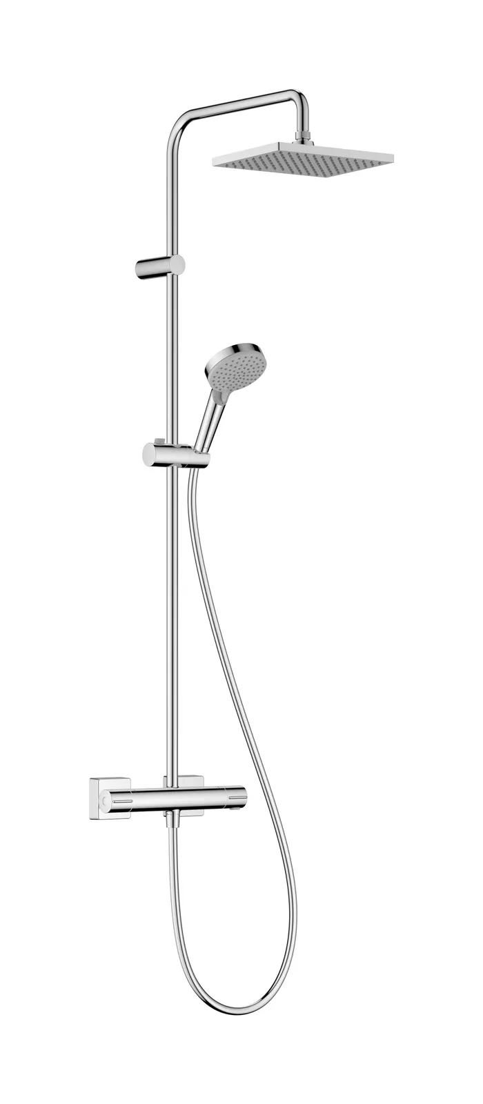 Vernis Shape Душевая стойка Showerpipe 230 1jet EcoSmart+ с термостатом
