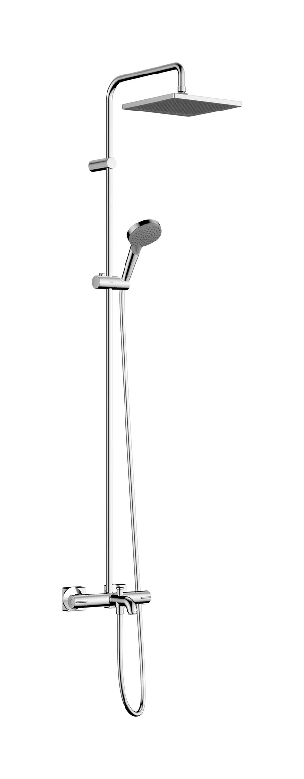 Vernis Shape Showerpipe dush ustuni 240 1jet, vanna termostati bilan