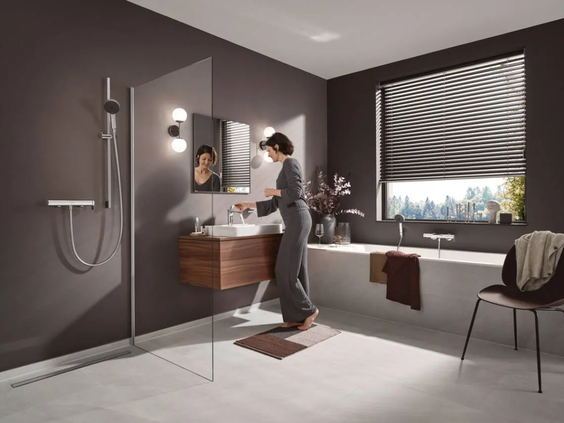 Vivenis Bir dastali lavabo aralashtirgichi 110, pop-up drenaj klapani bilan