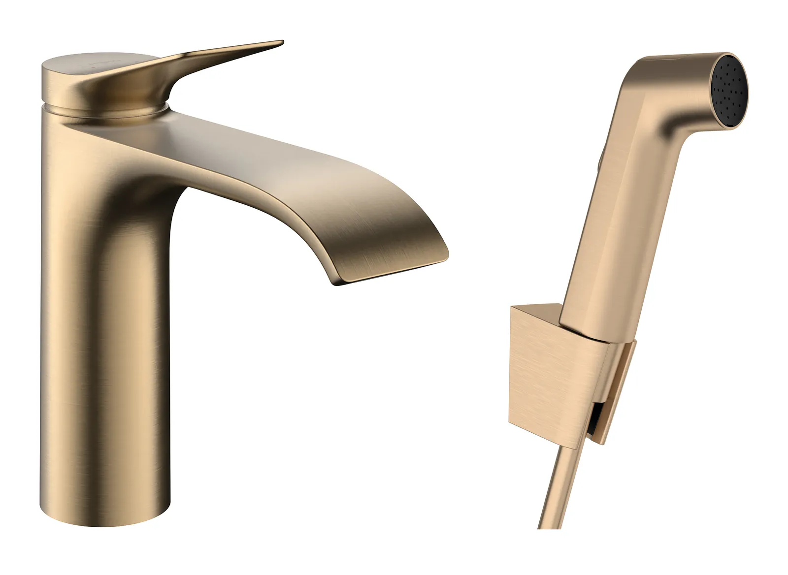 Vivenis Single lever basin mixer with hygiene shower and shower hose 160 cm