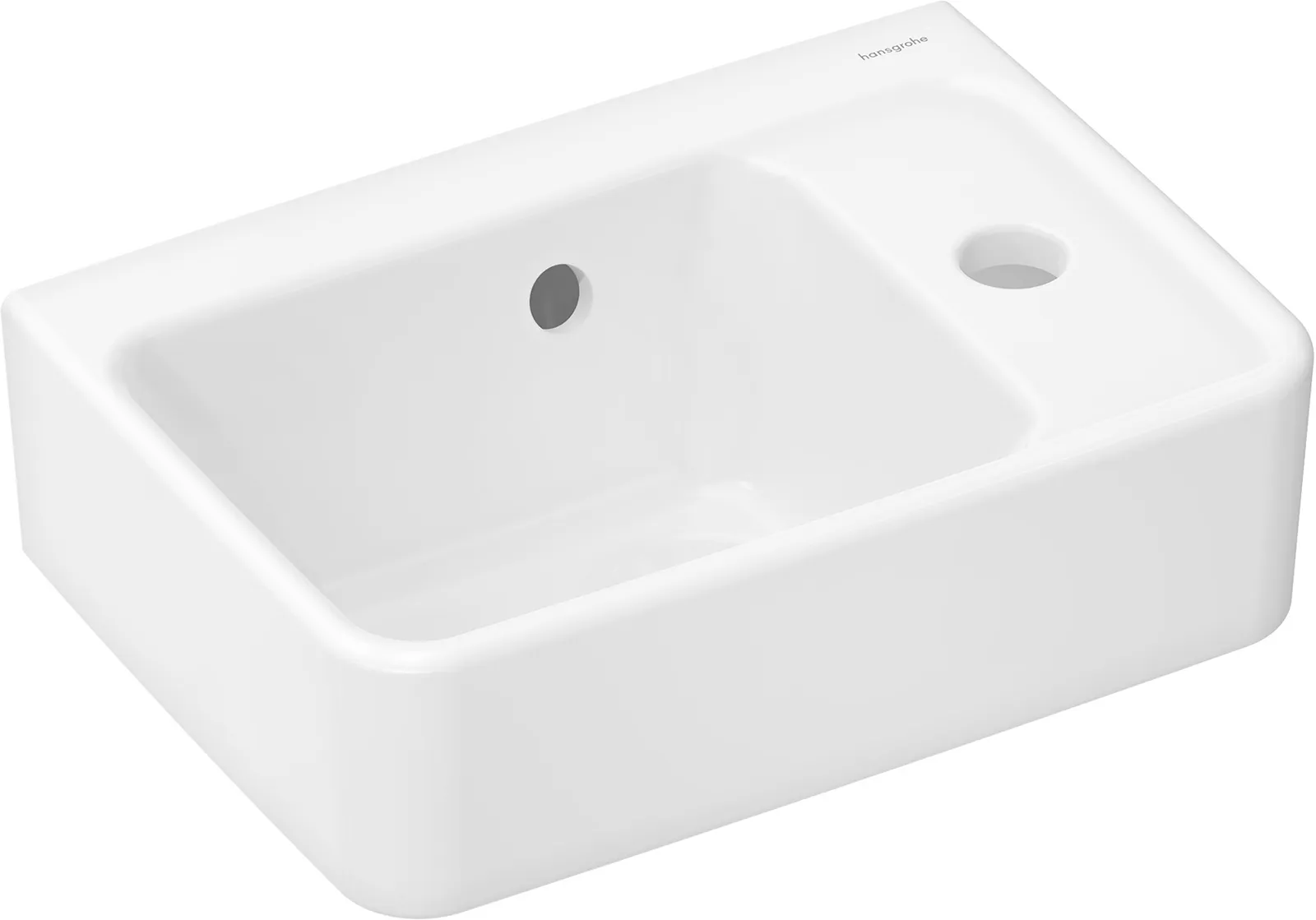Xanuia Q Раковина для рук 360/250 с отверстием под смеситель и переливом