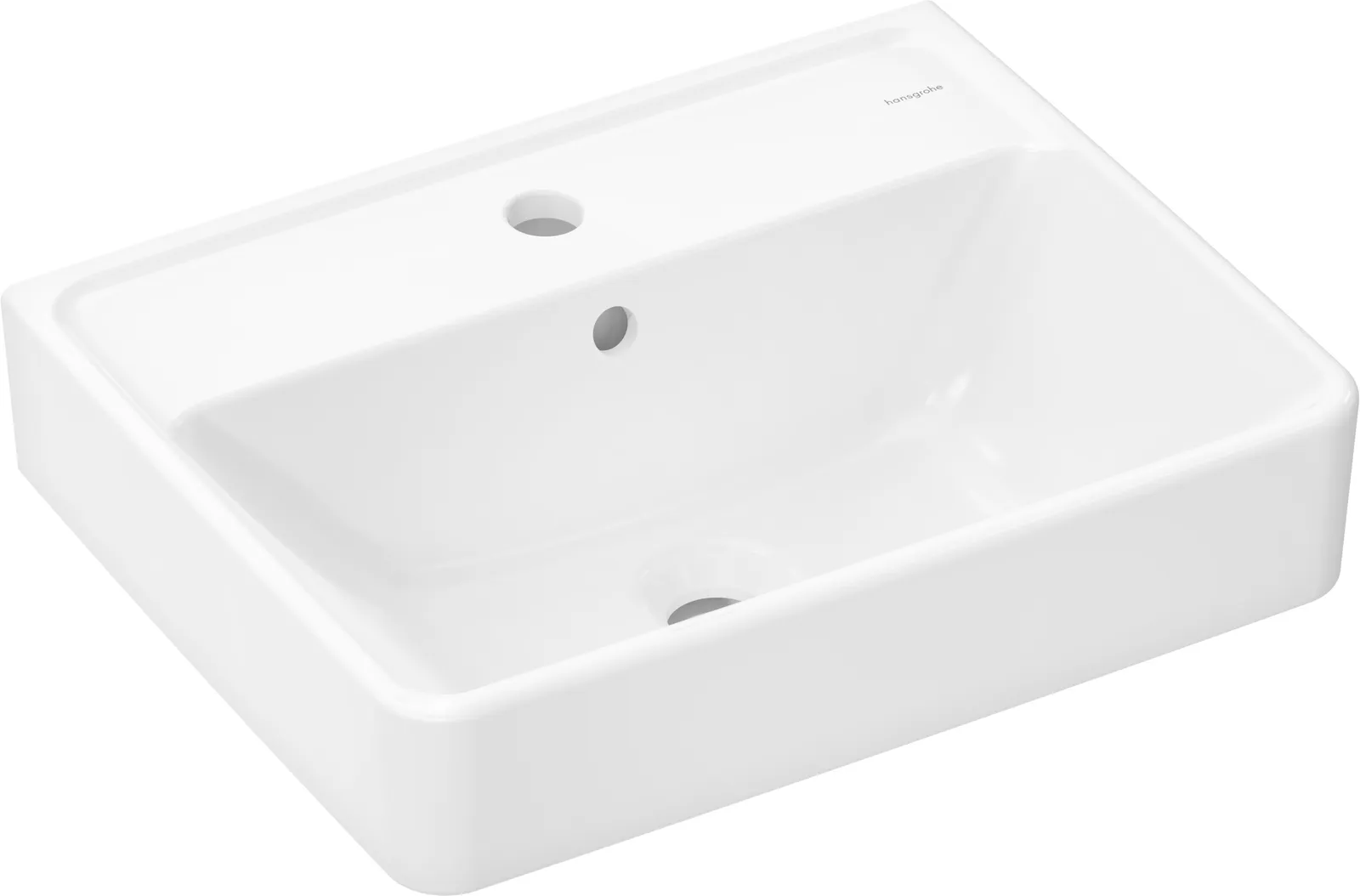 Xanuia Q Hand basin 500/390 with tap hole and overflow, SmartClean