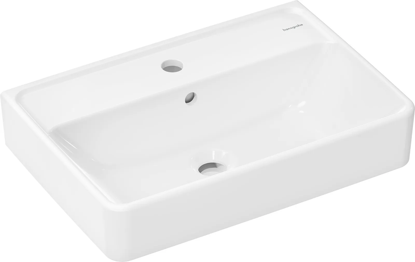 Xanuia Q Compact basin 550/370 with tap hole and overflow, SmartClean