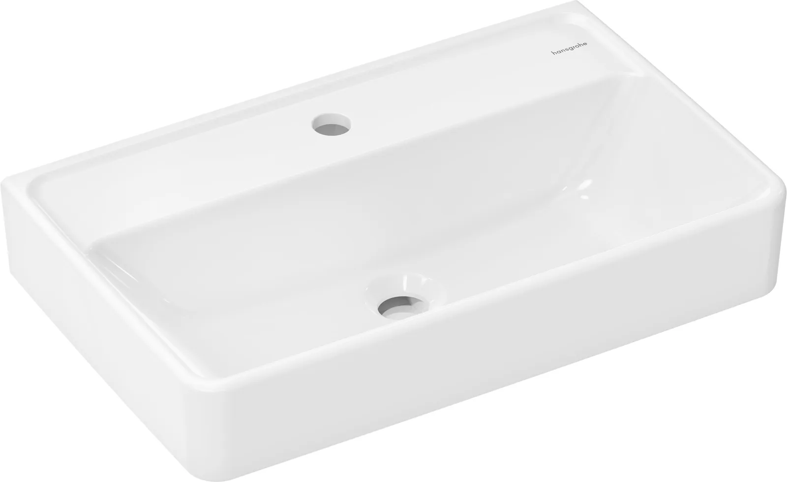 Xanuia Q Ixcham lavabo 600/370, joʻmrak teshigi bilan, toshish teshigisiz, SmartClean