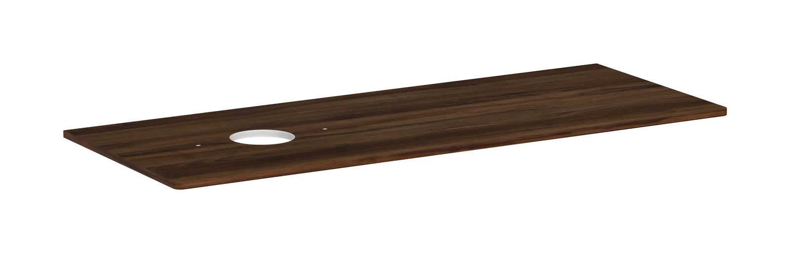 Xelu Q Console countertop 1360/550 with cut-out on the left for vessel basin without tap hole