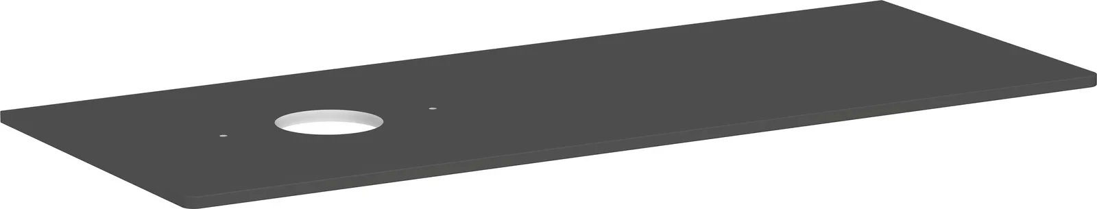 Xelu Q Console countertop 1360/550 with cut-out on the left for vessel basin without tap hole