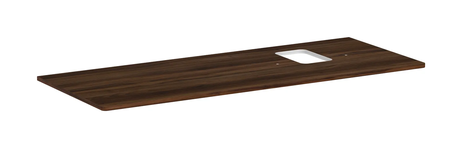 Xelu Q Console countertop 1360/550 with cut-out on the right for vessel basin with tap hole