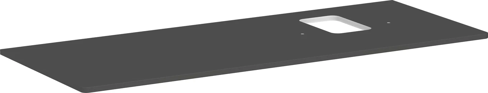 Xelu Q Console countertop 1360/550 with cut-out on the right for vessel basin with tap hole