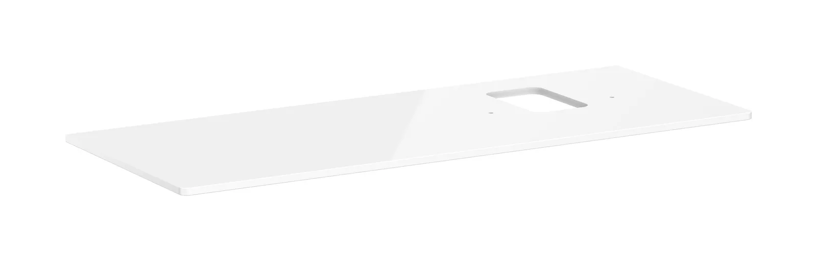 Xelu Q Console countertop 1360/550 with cut-out on the right for vessel basin with tap hole