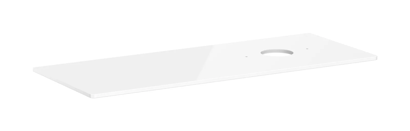 Xelu Q Console countertop 1360/550 with cut-out on the right for vessel basin without tap hole