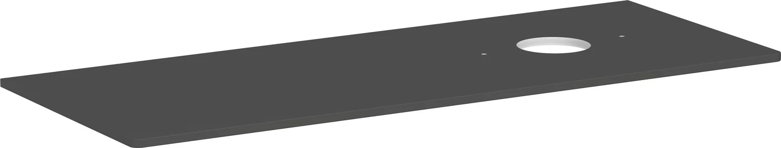 Xelu Q Console countertop 1360/550 with cut-out on the right for vessel basin without tap hole