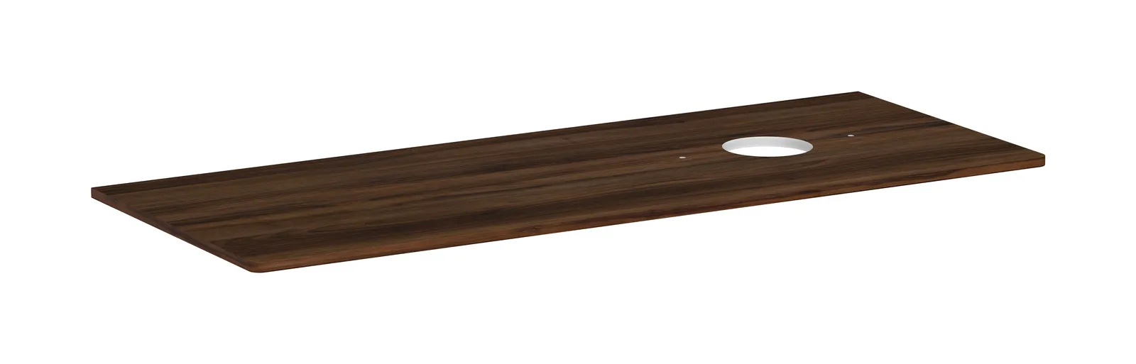 Xelu Q Console countertop 1360/550 with cut-out on the right for vessel basin without tap hole
