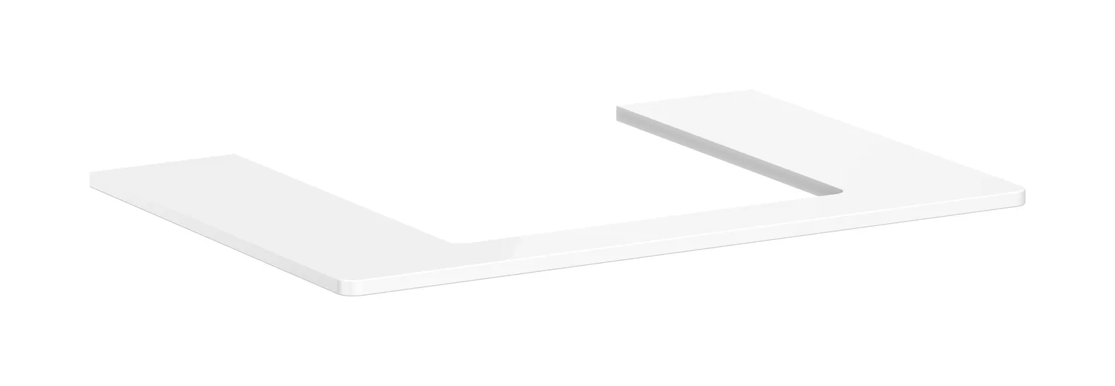 Xelu Q Console countertop 780/550 with central cut-out for countertop basin 500/480