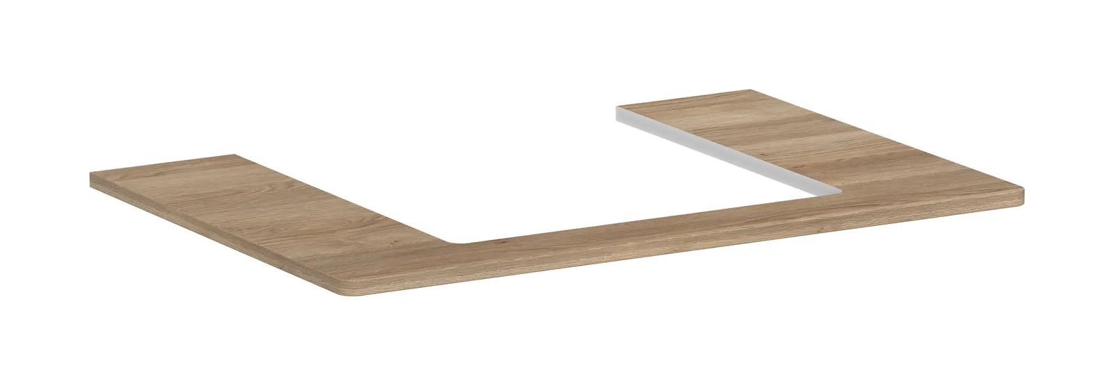 Xelu Q Console countertop 780/550 with central cut-out for countertop basin 500/480