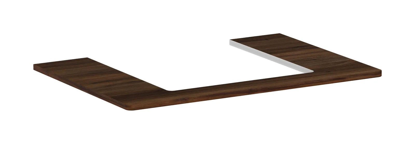 Xelu Q Console countertop 780/550 with central cut-out for countertop basin 500/480