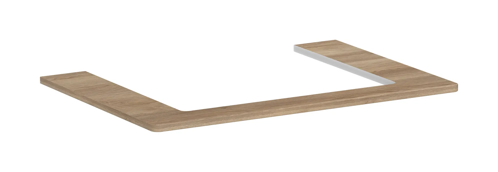 Xelu Q Console countertop 780/550 with central cut-out for countertop basin 600/480