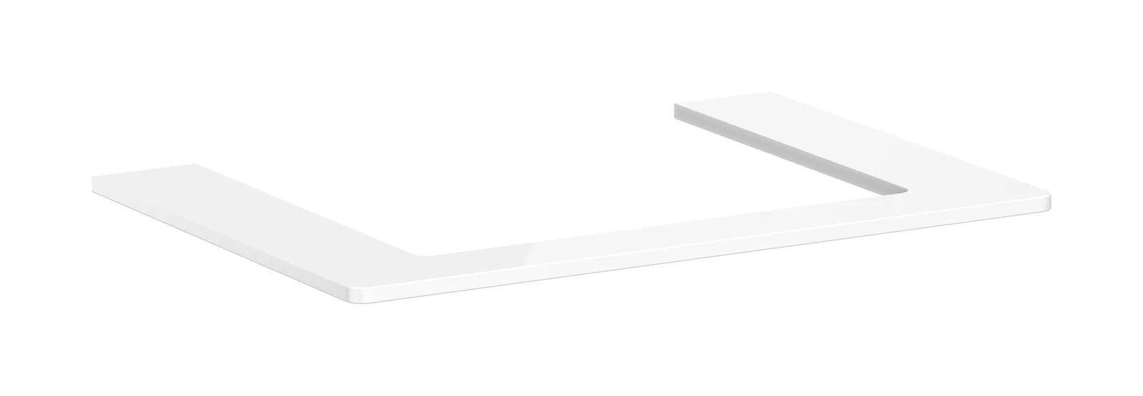 Xelu Q Console countertop 780/550 with central cut-out for countertop basin 600/480