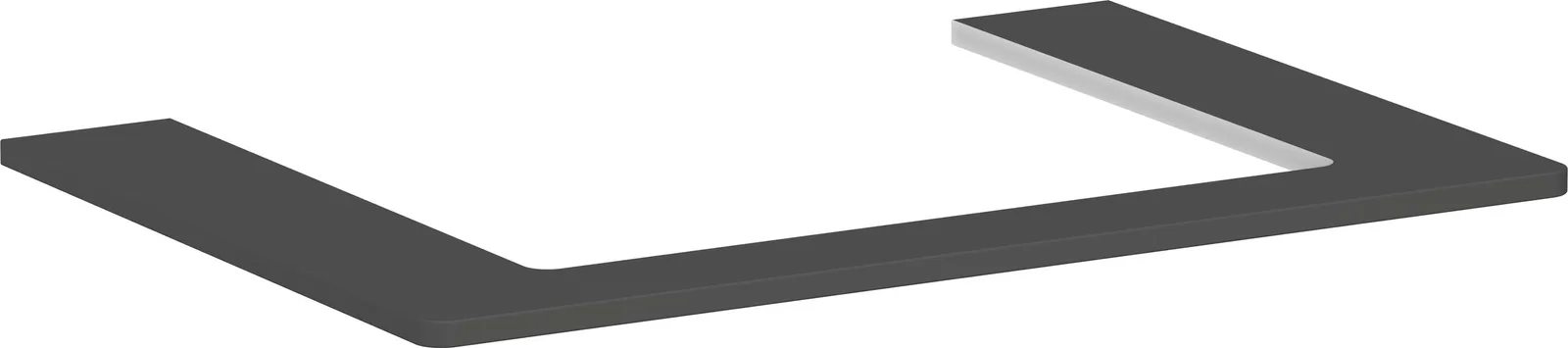 Xelu Q Console countertop 780/550 with central cut-out for countertop basin 600/480