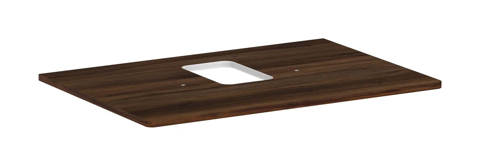 Xelu Q Console countertop 780/550 with central cut-out for vessel basin with tap hole