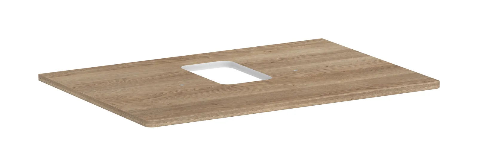 Xelu Q Console countertop 780/550 with central cut-out for vessel basin with tap hole