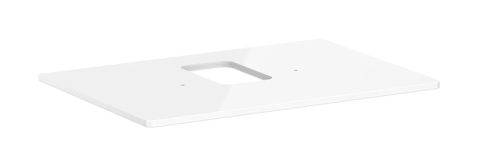 Xelu Q Console countertop 780/550 with central cut-out for vessel basin with tap hole