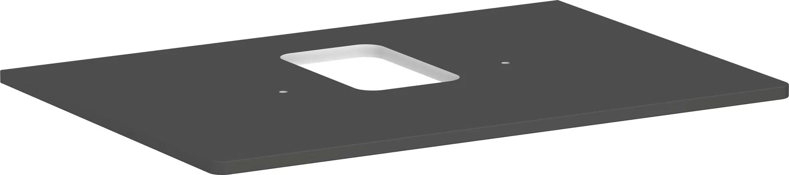 Xelu Q Console countertop 780/550 with central cut-out for vessel basin with tap hole